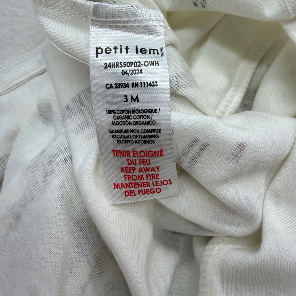 Petit Lem Holiday Reindeer 2-Way Zip Footed Sleeper Unisex 3M Off White - Picture 10 of 12
